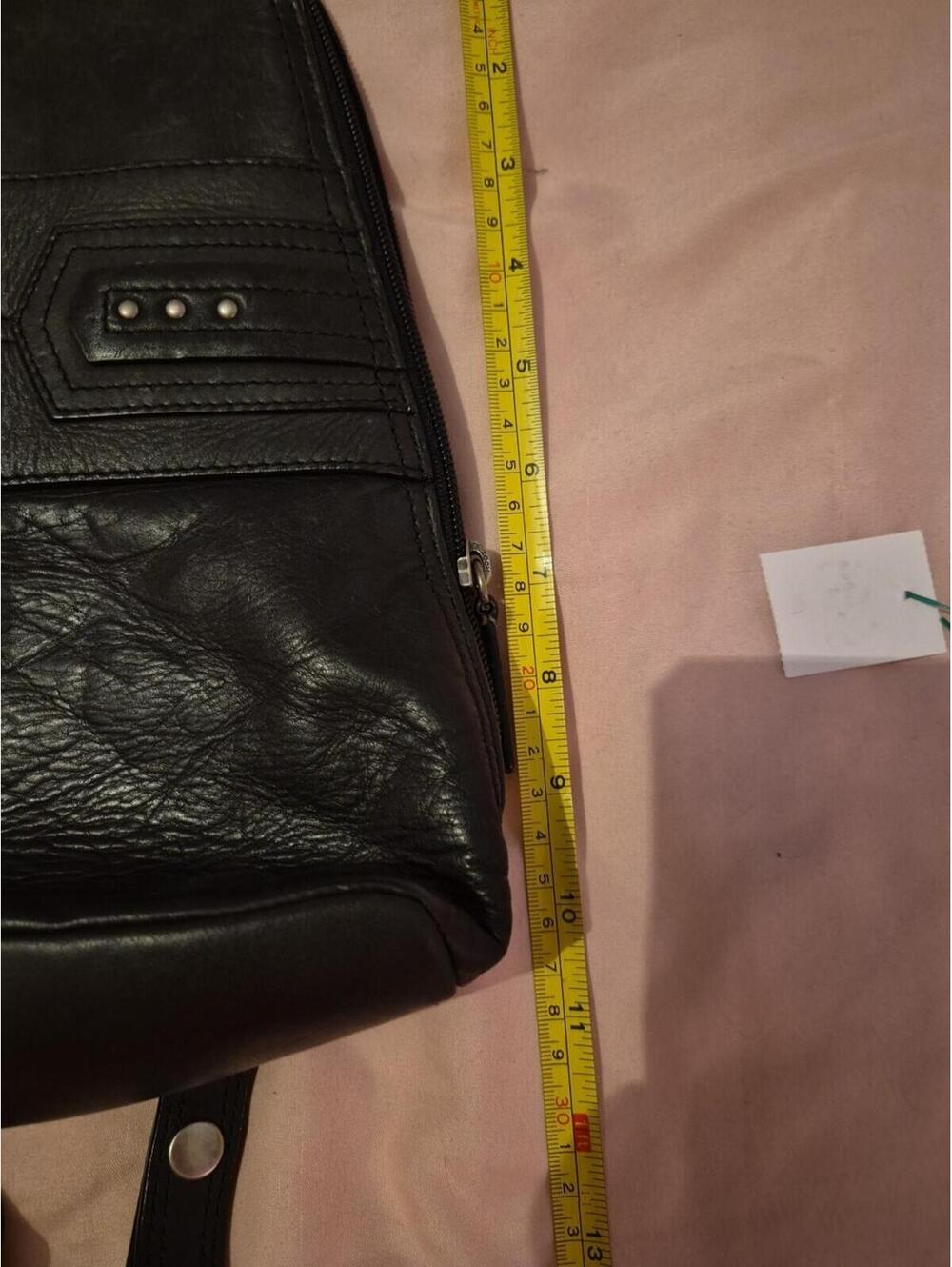 Authentic VTG Rolfs Black Leather Bacpack Purse Satchel Bag 10×10" - Picture 2 of 9